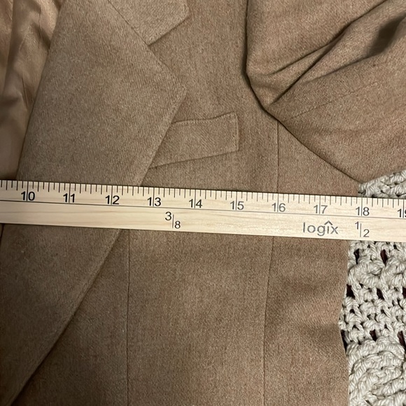 Vintage Evan Picone 100% Wool Blazer 1980s ILGWU Union Made camel tan women’s 8 - Picture 11 of 13